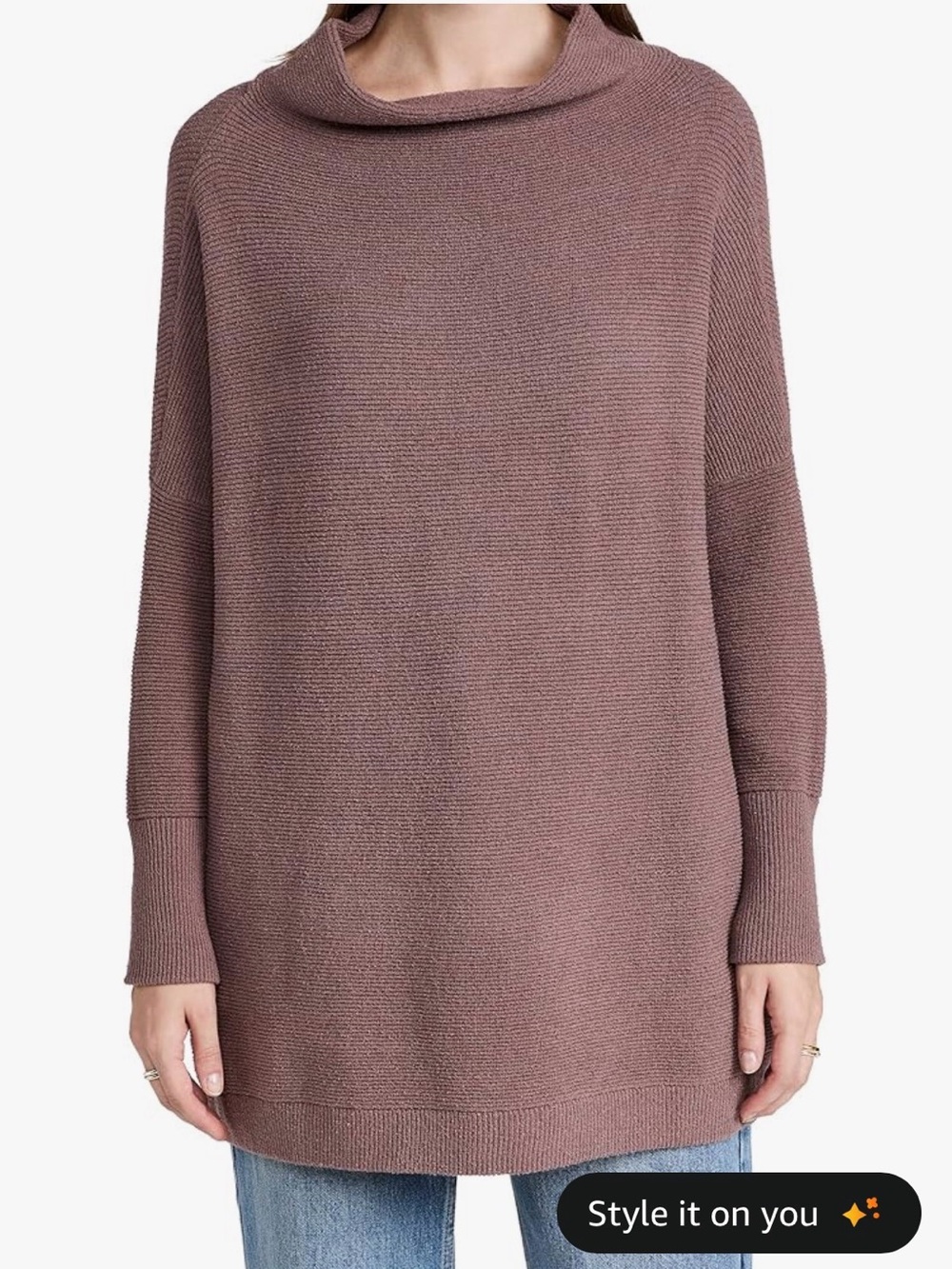 Cozy Mauve Tunic Sweater